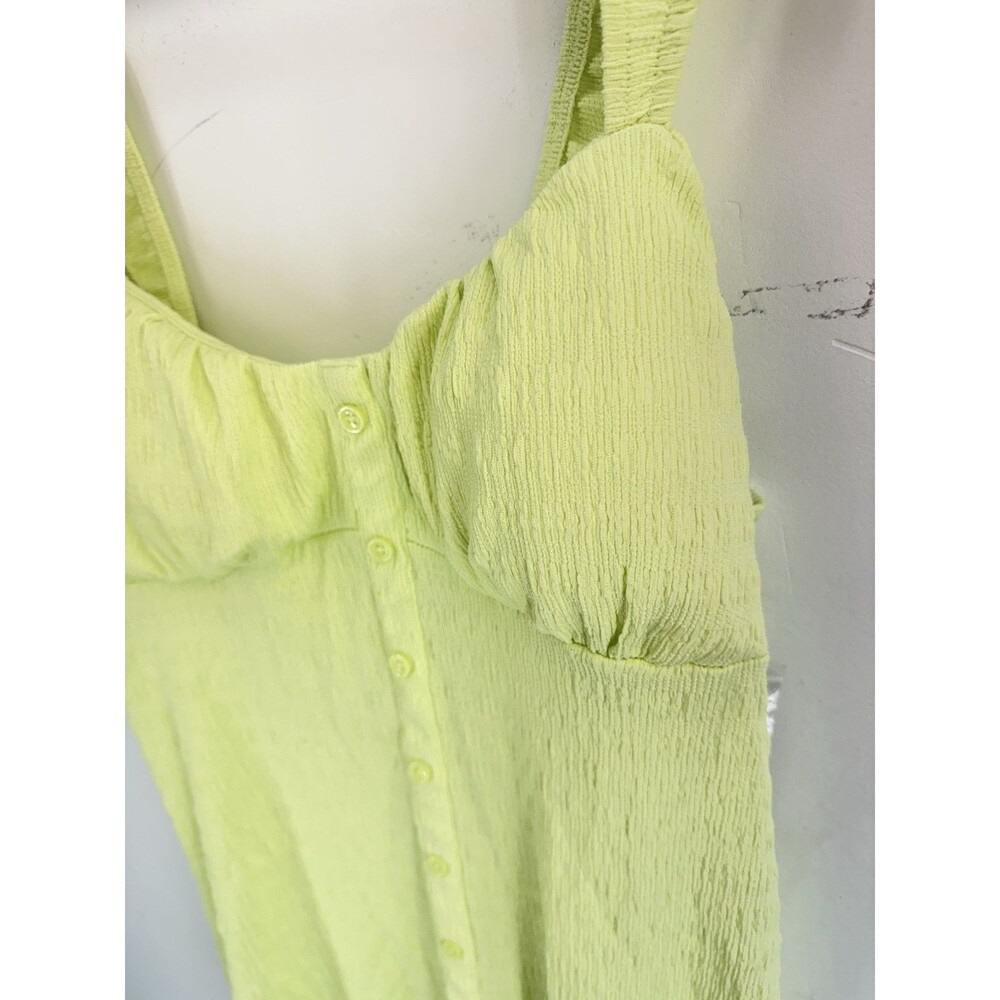 No Boundaries Juniors False Button Front Green Dress Size L(12-14) New - Picture 13 of 14